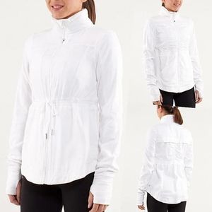 Lululemon Inner Peace Jacket Reversible White Yoga Active Athletic Running